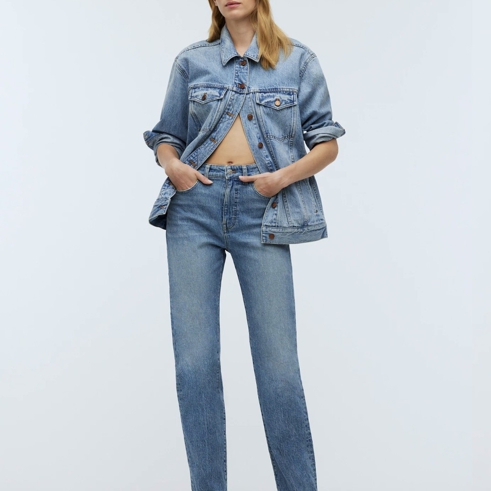 Madewell 90s Straight Jean Medium Wash Size 24 High Rise